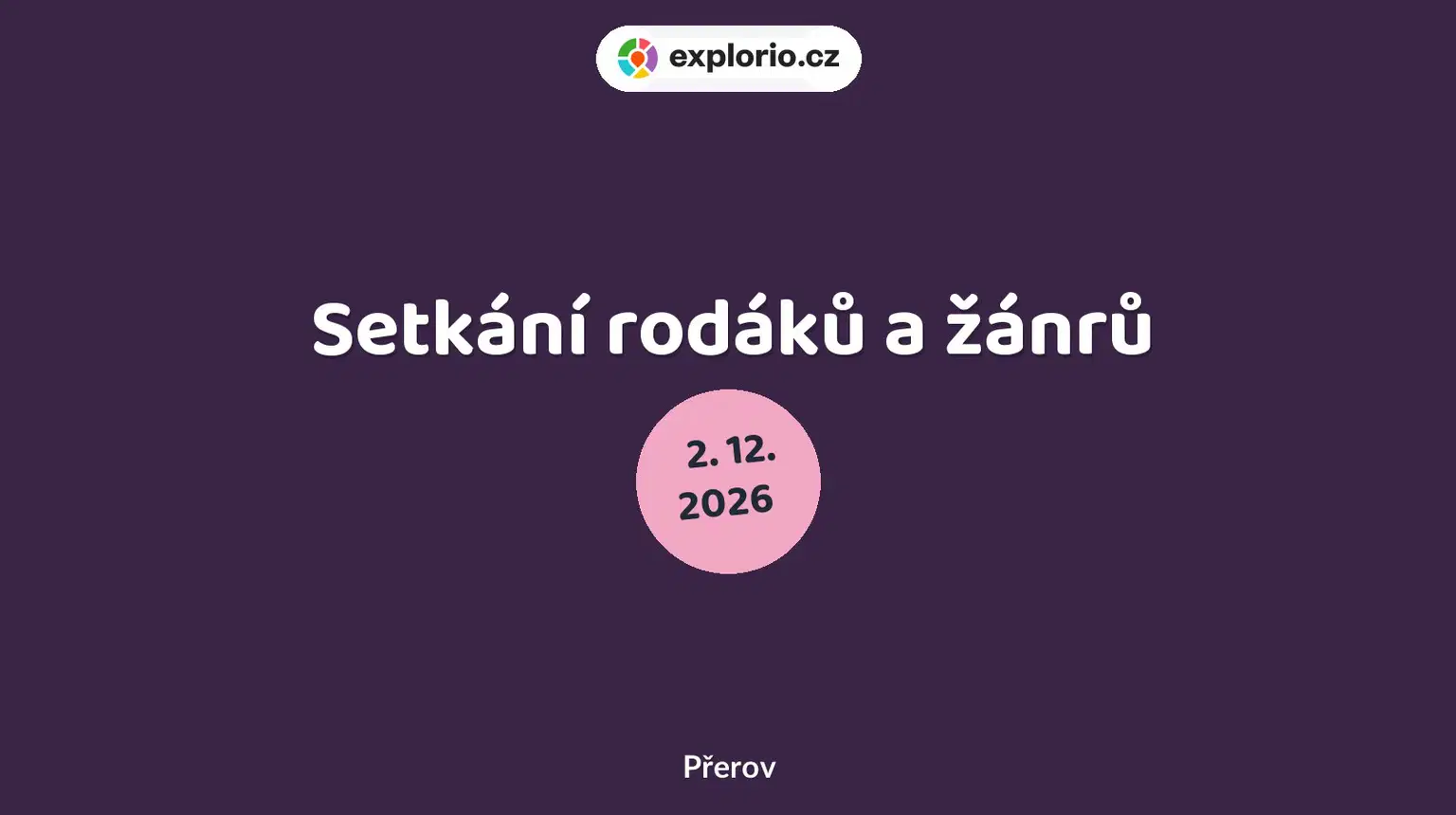 Setkání rodáků a žánrů – divadlo, Hudba a Kino, Přerov