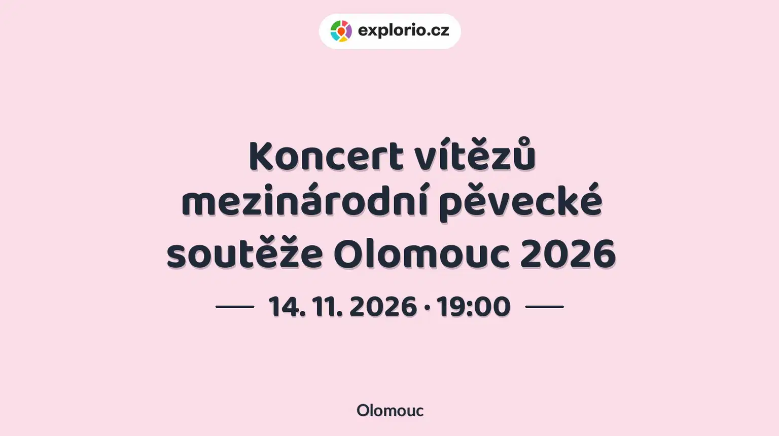 Koncert vítězů mezinárodní pěvecké soutěže Olomouc 2026 – divadlo, Hudba a Kino, Olomouc