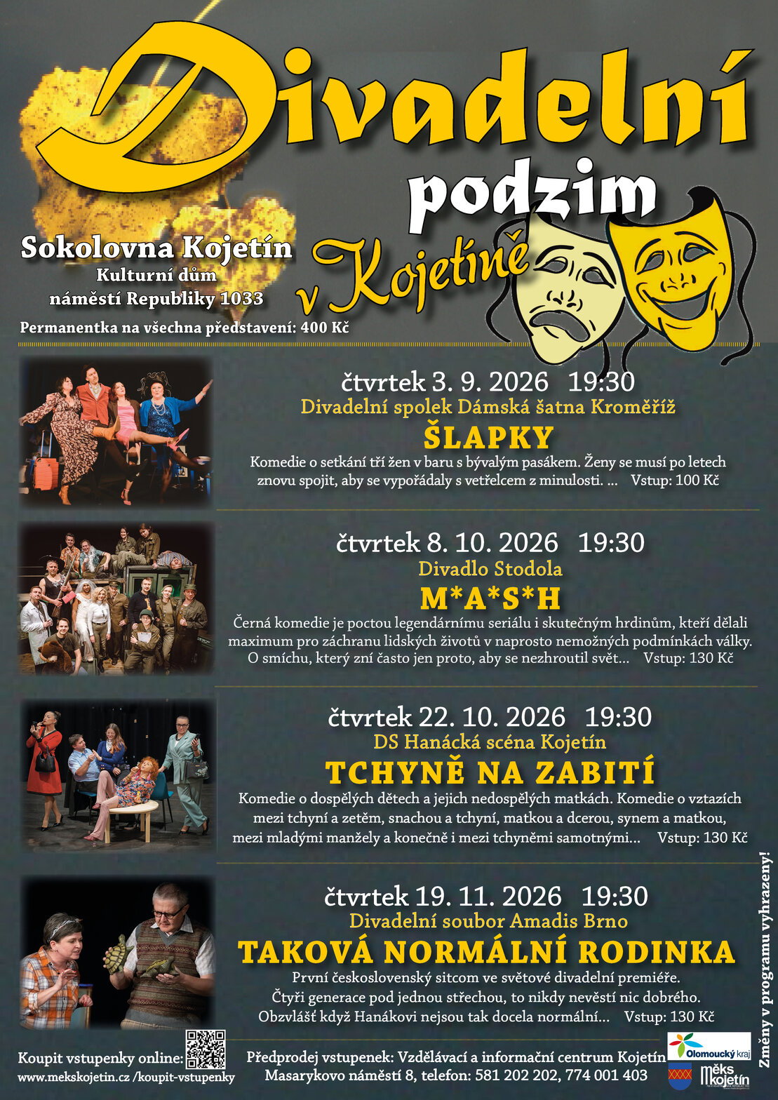Divadelní podzim 2026 – divadlo, Hudba a Kino, Kojetín – fotka 2