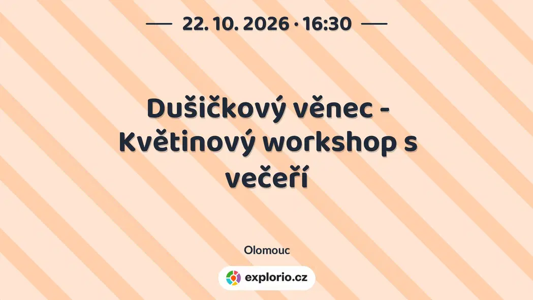 Dušičkový věnec - Květinový workshop s večeří – tvořivé dílny a Workshopy, Olomouc
