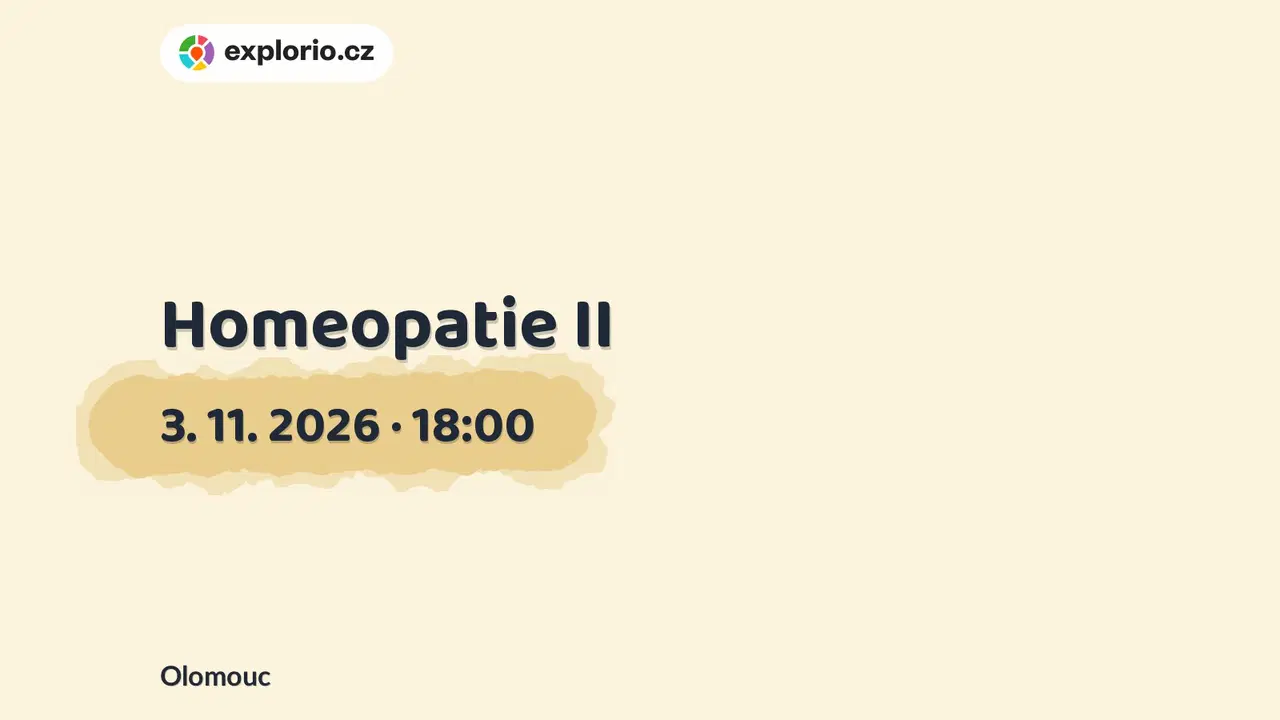 Homeopatie II – tvořivé dílny a Workshopy, Olomouc