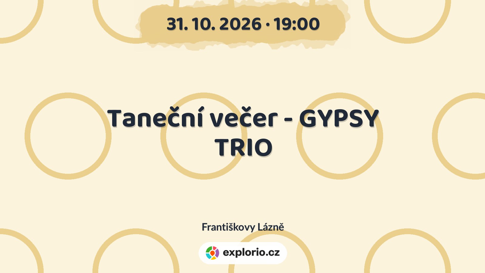 Taneční večer - GYPSY TRIO – divadlo, Hudba a Kino, Františkovy Lázně