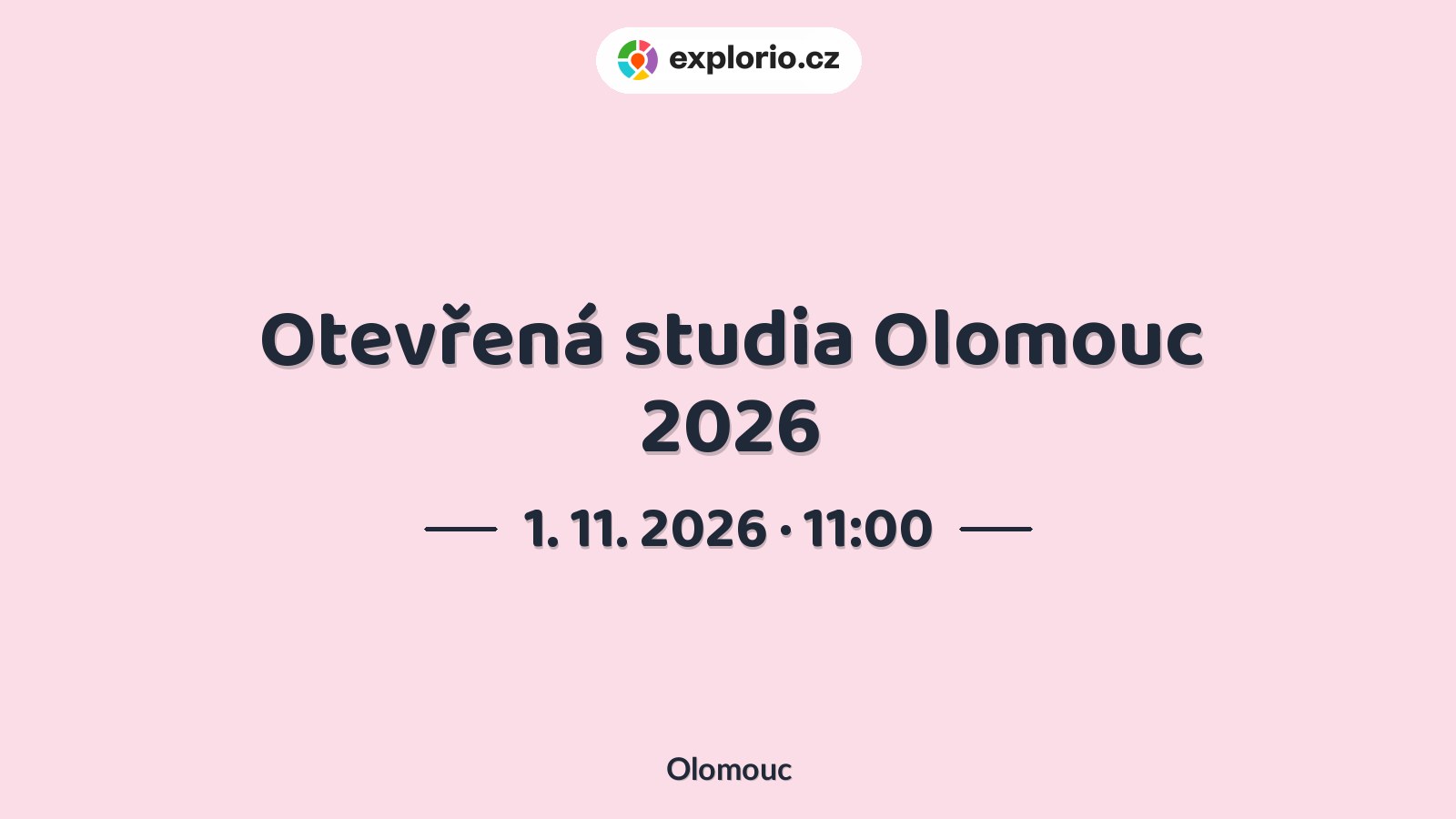 Otevřená studia Olomouc 2026 – tvořivé dílny a Workshopy, Olomouc