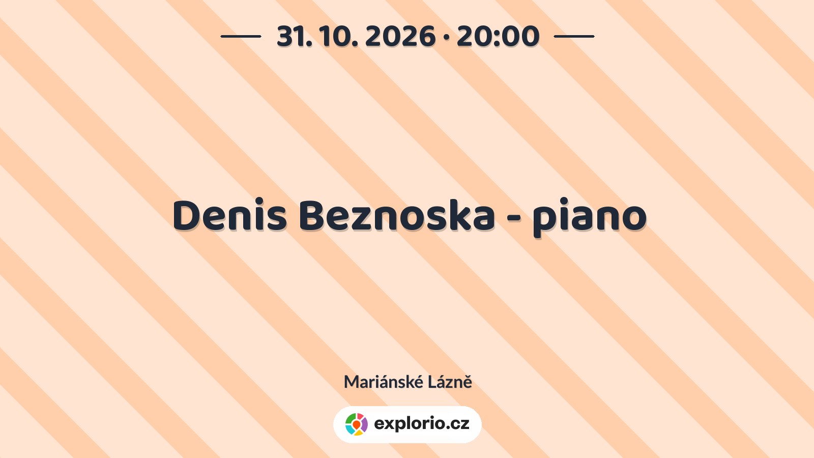 Denis Beznoska - piano – divadlo, Hudba a Kino, Mariánské Lázně