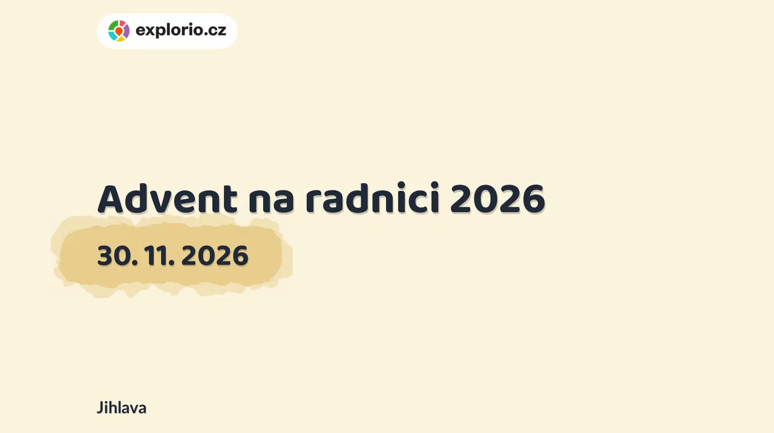 Advent na radnici 2026 – divadlo, Hudba a Kino, Jihlava
