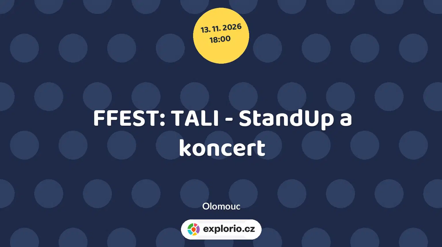 FFEST: TALI - StandUp a koncert – divadlo, Hudba a Kino, Olomouc
