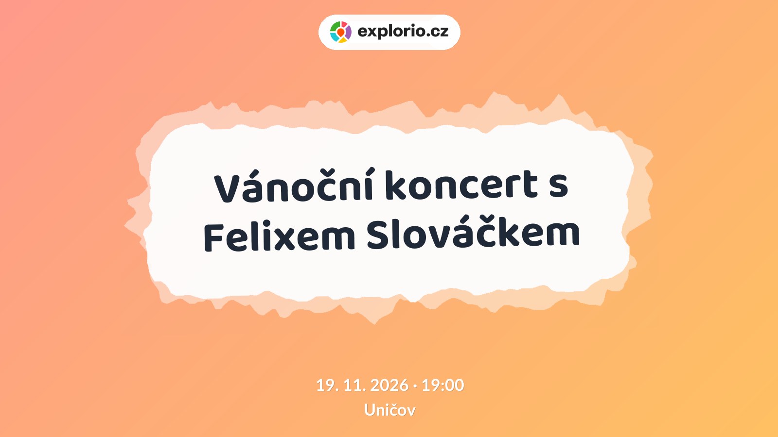 Vánoční koncert s Felixem Slováčkem – divadlo, Hudba a Kino, Uničov