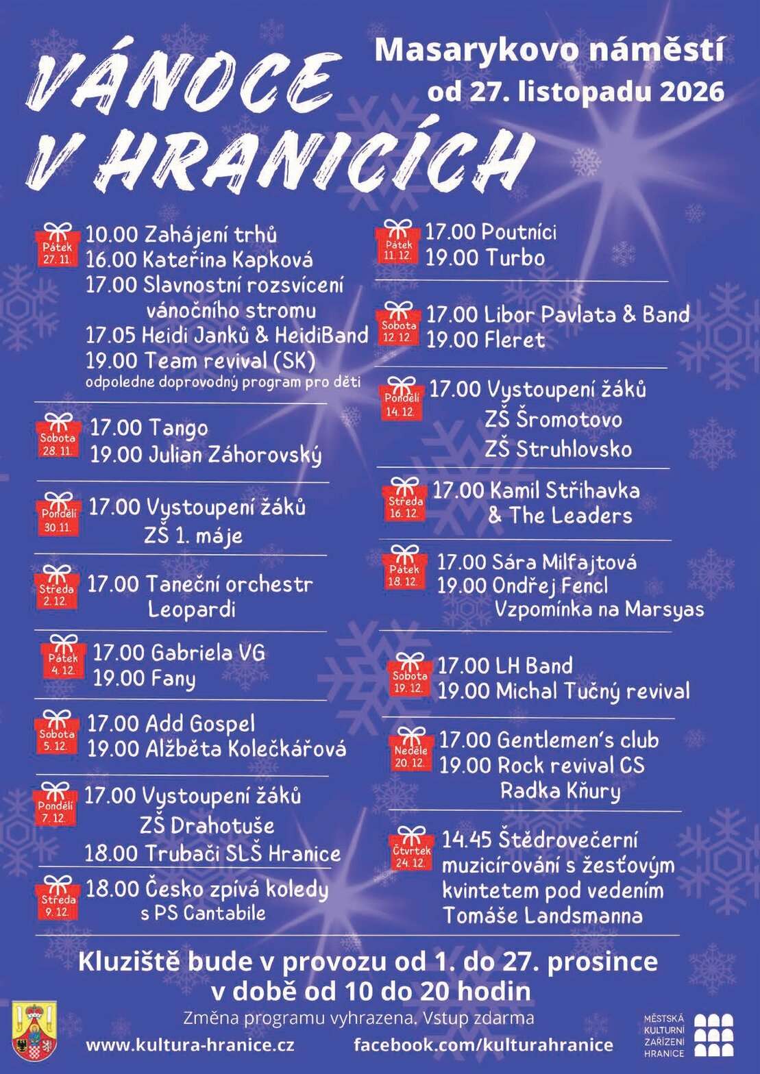 Vánoce v Hranicích 2026 – festivaly a Slavnosti, Uničov – fotka 2