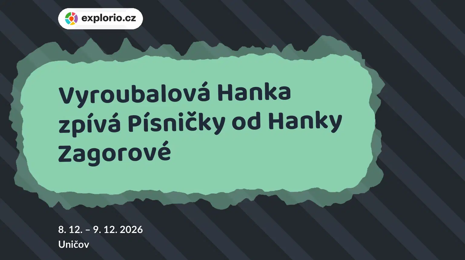 Vyroubalová Hanka zpívá Písničky od Hanky Zagorové – divadlo, Hudba a Kino, Uničov