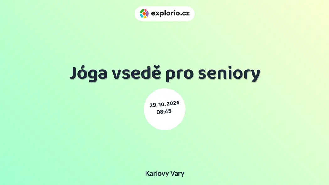 Jóga vsedě pro seniory – sport a Pohyb, Karlovy Vary