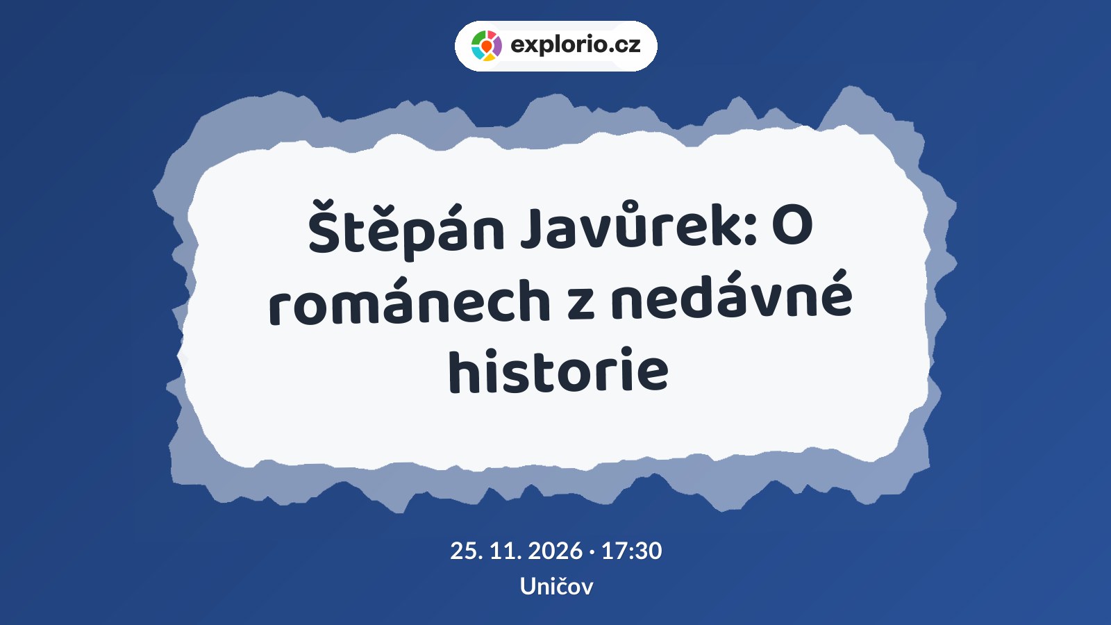 Štěpán Javůrek: O románech z nedávné historie – tvořivé dílny a Workshopy, Uničov