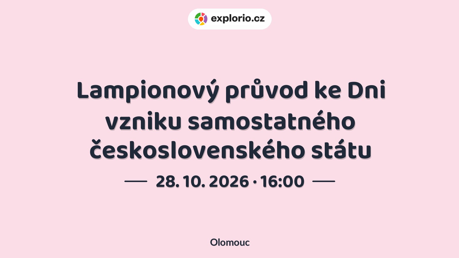 Lampionový průvod ke Dni vzniku samostatného československého státu – festivaly a Slavnosti, Olomouc
