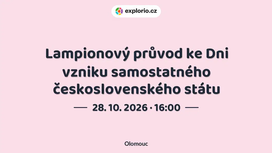 Lampionový průvod ke Dni vzniku samostatného československého státu – festivaly a Slavnosti, Olomouc