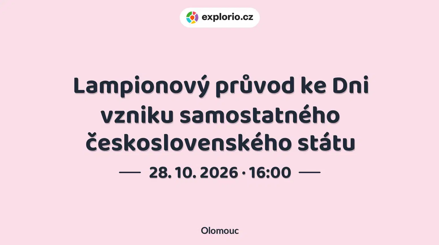 Lampionový průvod ke Dni vzniku samostatného československého státu – festivaly a Slavnosti, Olomouc