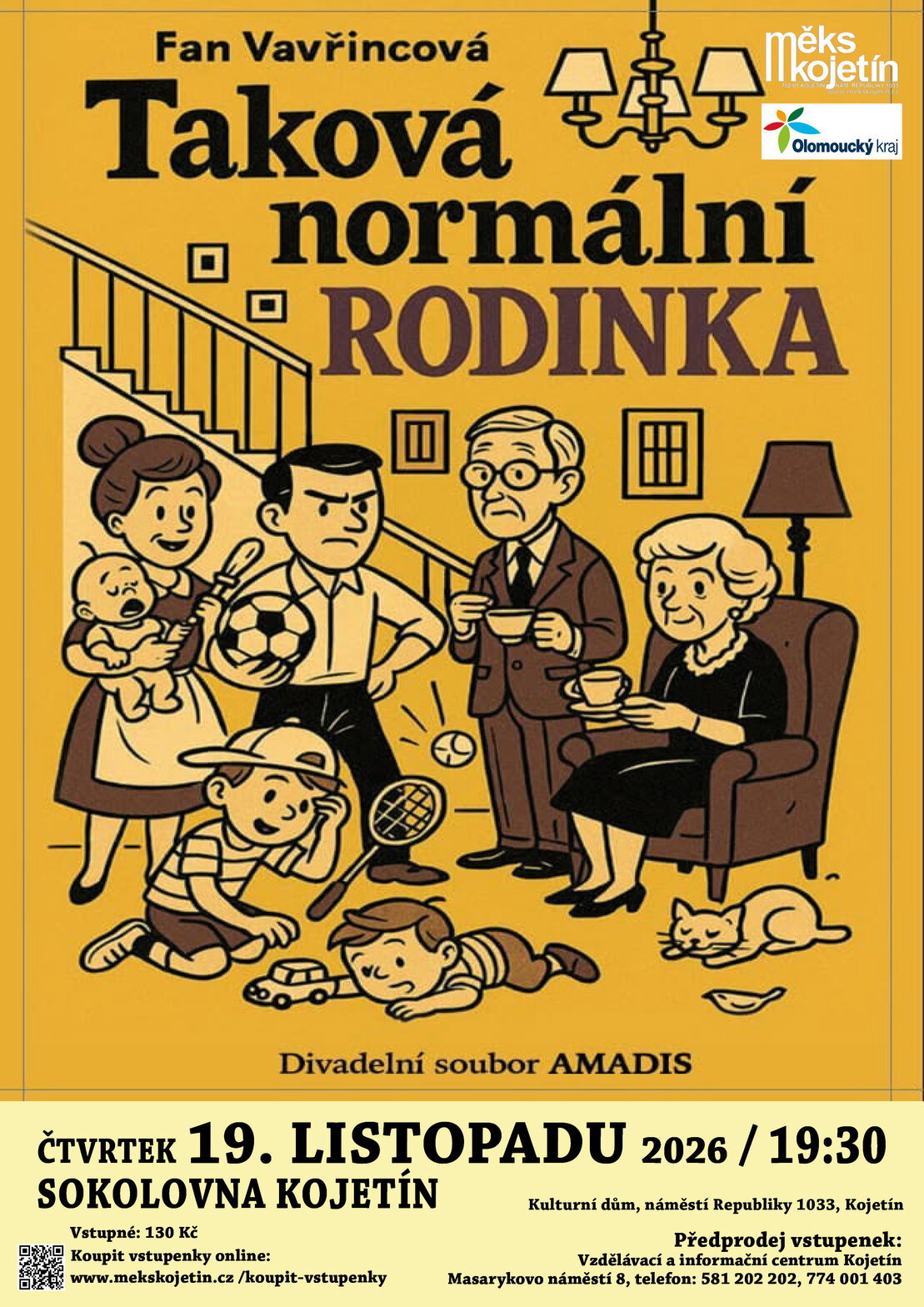 Divadelní soubor Amadis Brno: Taková normální rodinka – divadlo, Hudba a Kino, Kojetín – fotka 2