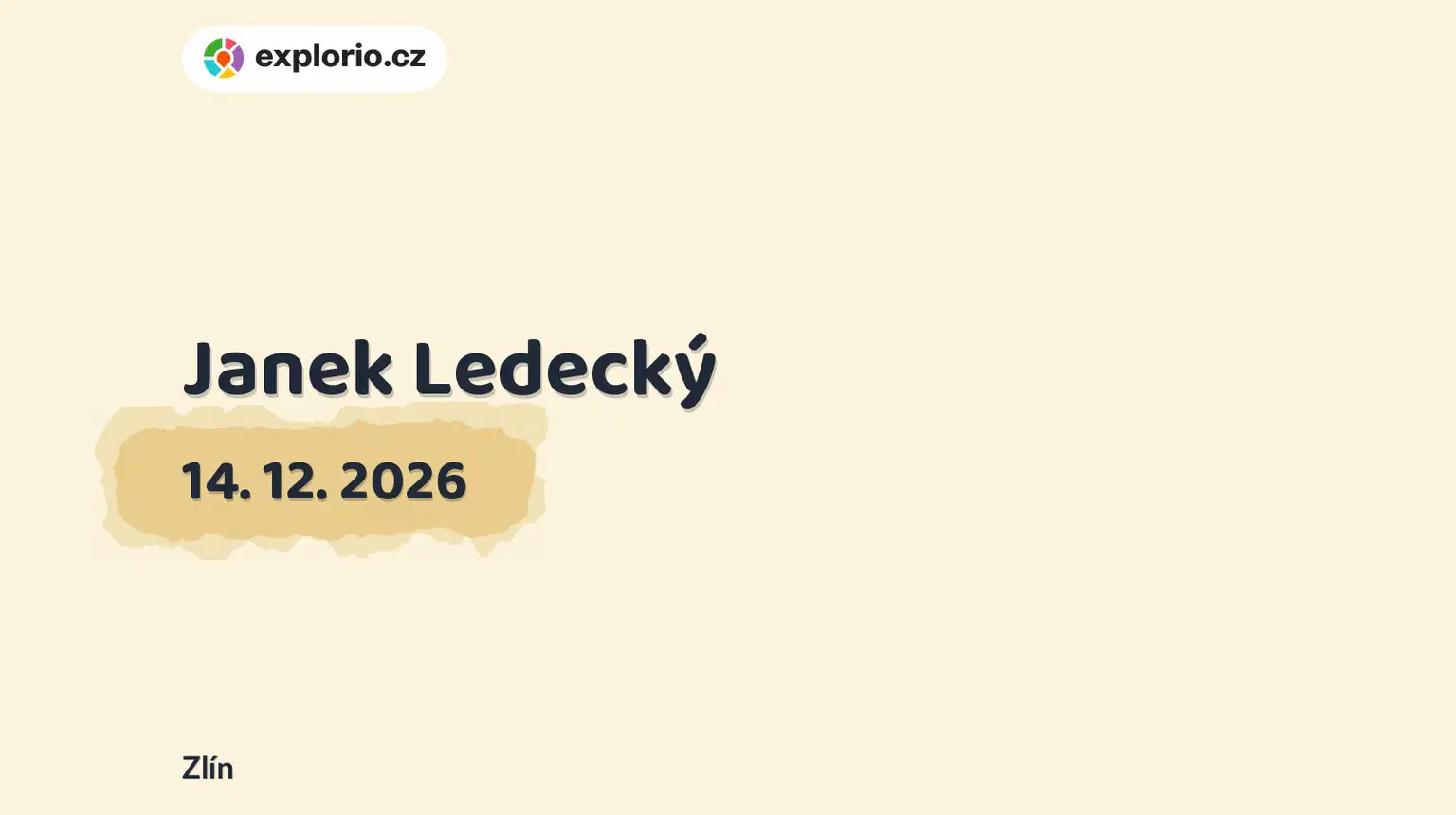 Janek Ledecký – divadlo, Hudba a Kino, Zlín