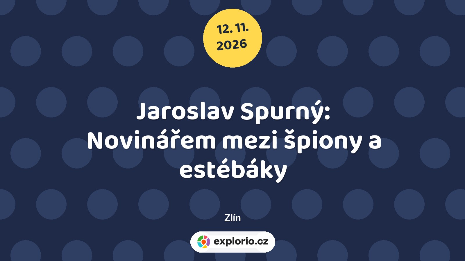 Jaroslav Spurný: Novinářem mezi špiony a estébáky – prohlídky a Muzea, Zlín