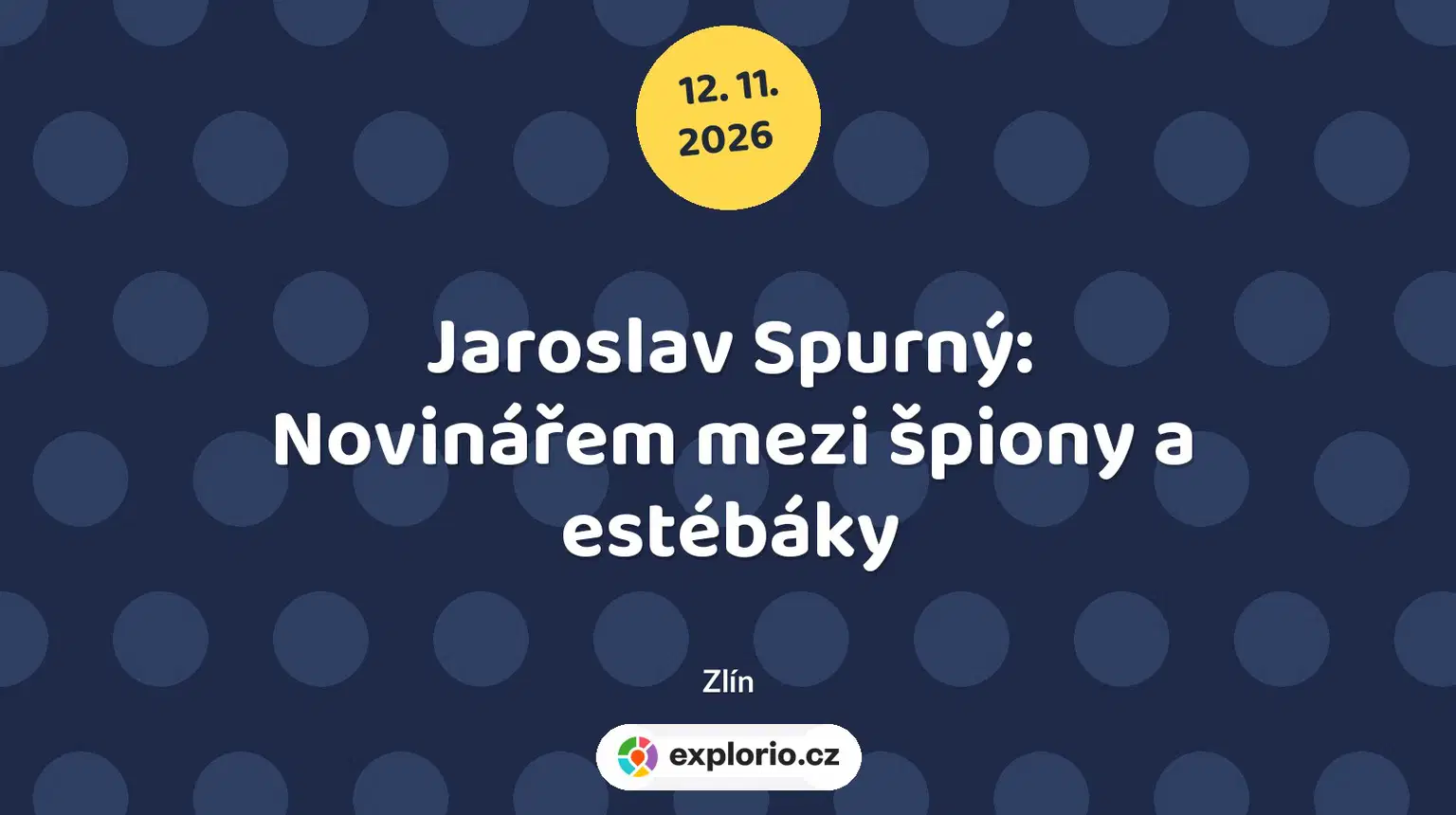 Jaroslav Spurný: Novinářem mezi špiony a estébáky – prohlídky a Muzea, Zlín