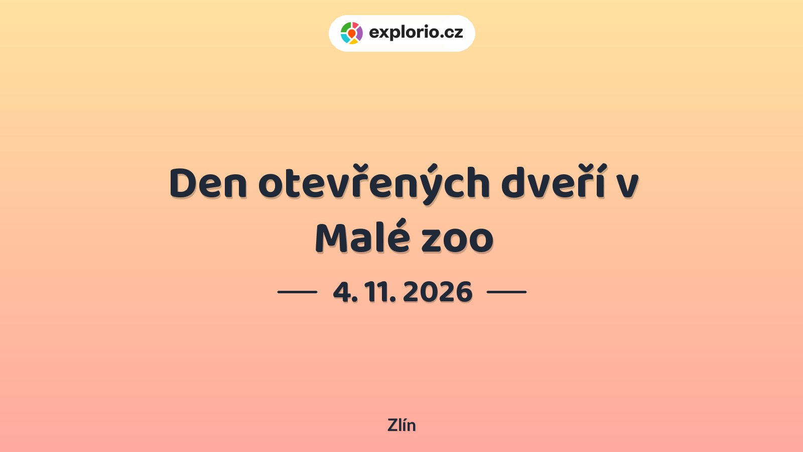 Den otevřených dveří v Malé zoo – příroda a Zvířátka, Zlín