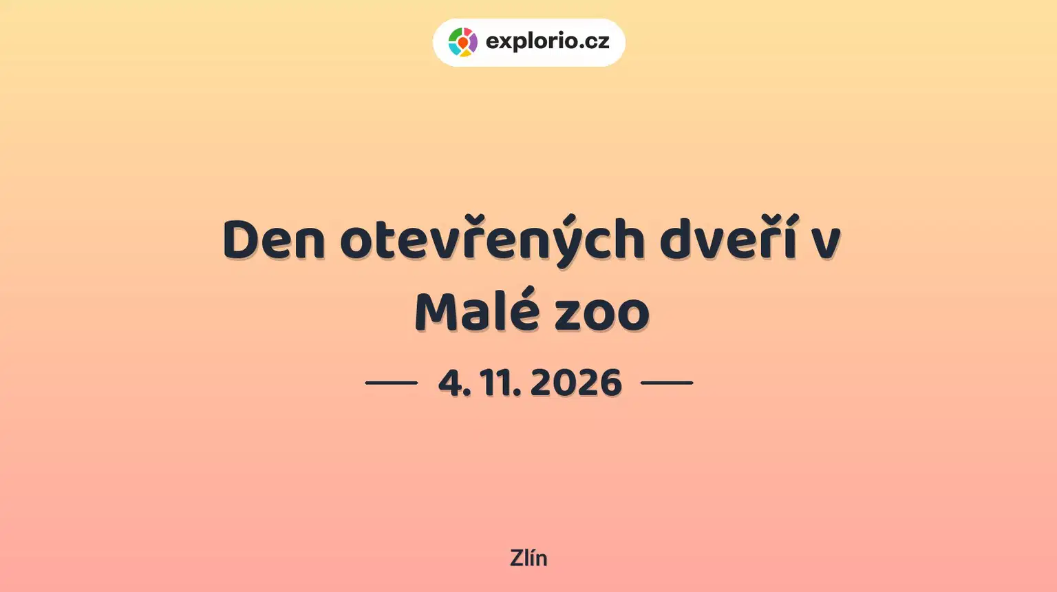 Den otevřených dveří v Malé zoo – příroda a Zvířátka, Zlín