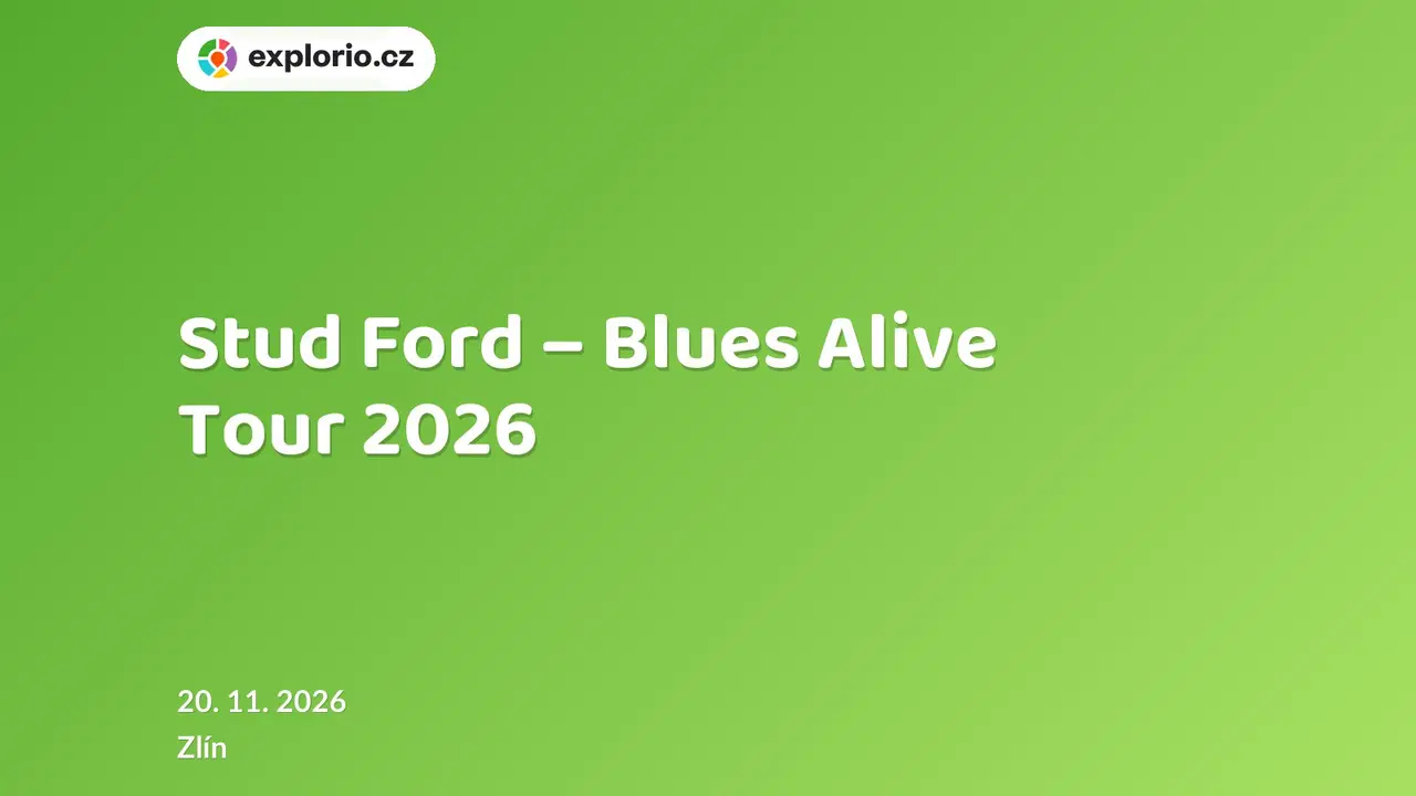 Stud Ford – Blues Alive Tour 2026 – divadlo, Hudba a Kino, Zlín