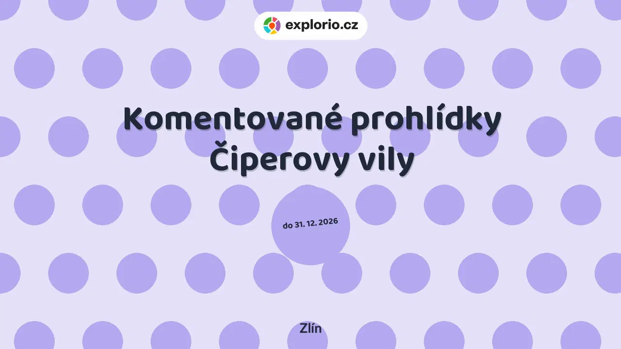 Komentované prohlídky Čiperovy vily – prohlídky a Muzea, Zlín