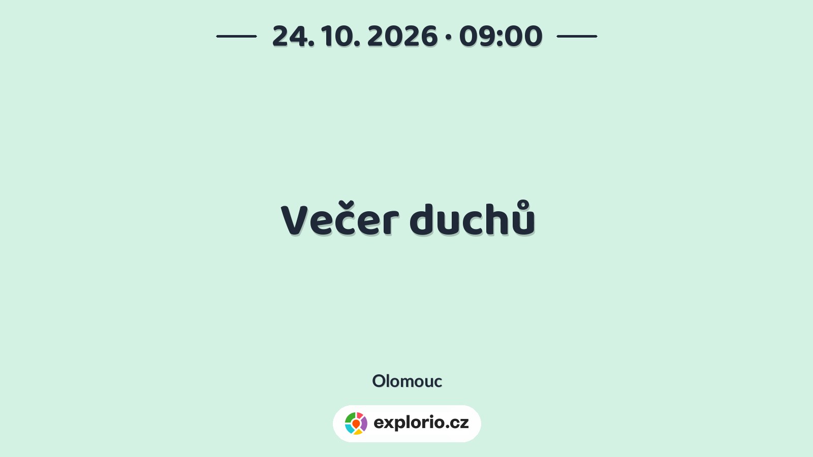 Večer duchů – prohlídky a Muzea, Olomouc