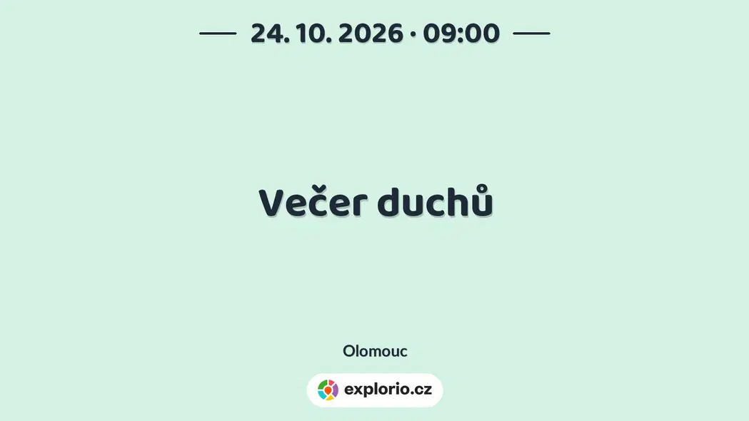 Večer duchů – prohlídky a Muzea, Olomouc