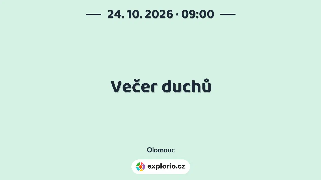 Večer duchů – prohlídky a Muzea, Olomouc