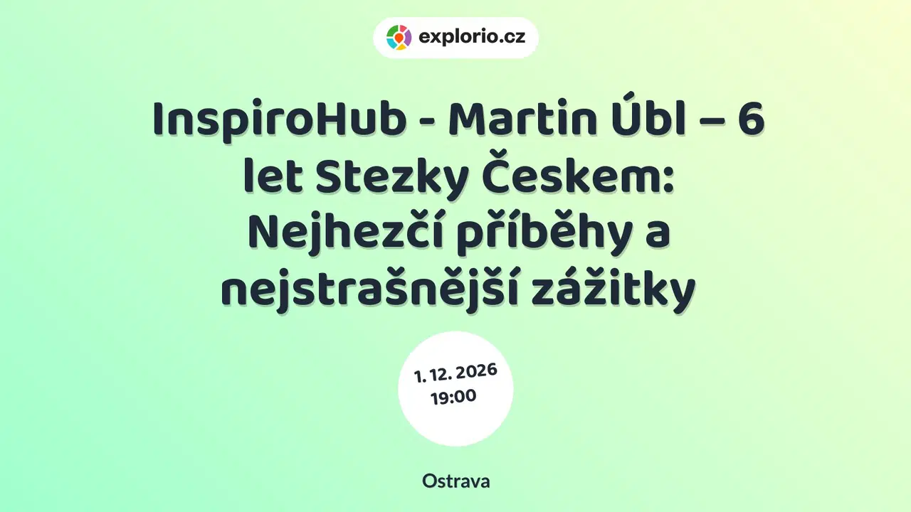 InspiroHub - Martin Úbl – 6 let Stezky Českem: Nejhezčí příběhy a nejstrašnější zážitky – prohlídky a Muzea, Ostrava