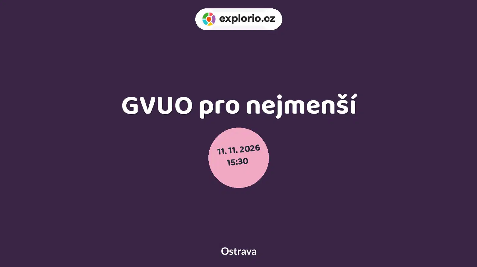 GVUO pro nejmenší – tvořivé dílny a Workshopy, Ostrava