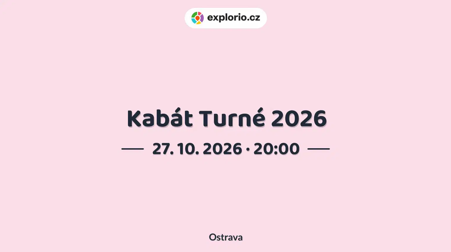 Kabát Turné 2026 – divadlo, Hudba a Kino, Ostrava