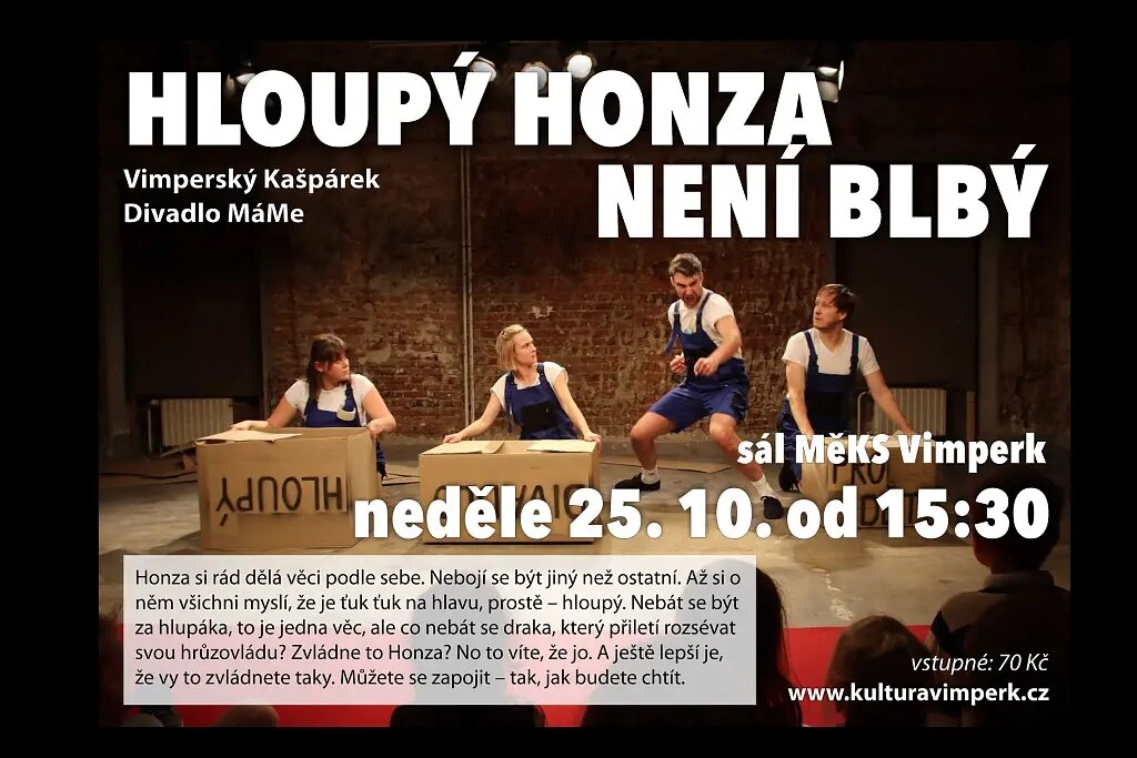 Vimperský kašpárek: Hloupý Honza není blbý – divadlo, Hudba a Kino, Vimperk – fotka 2