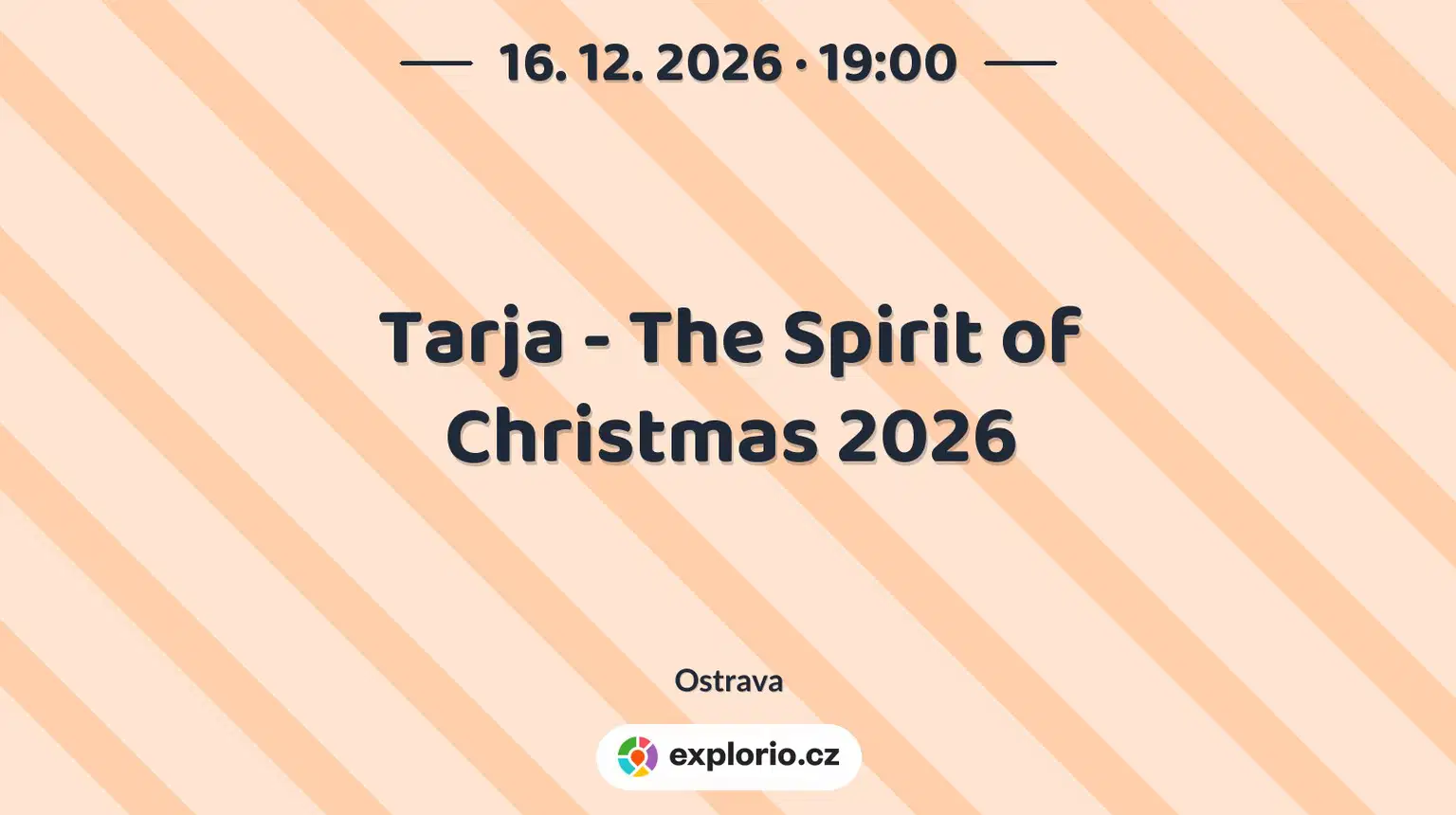 Tarja - The Spirit of Christmas 2026 – divadlo, Hudba a Kino, Ostrava