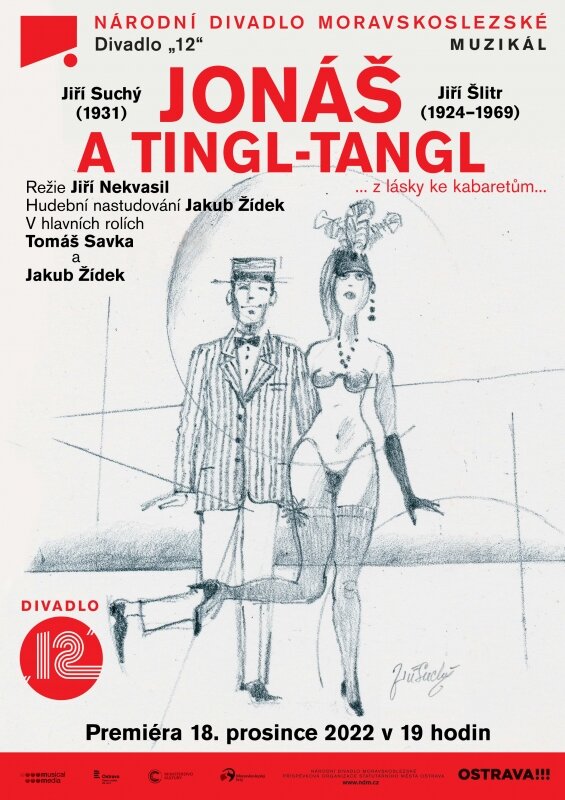 Jiří Suchý, Jiří Šlitr - Jonáš a tingl tangl – divadlo, Hudba a Kino, Ostrava – fotka 2