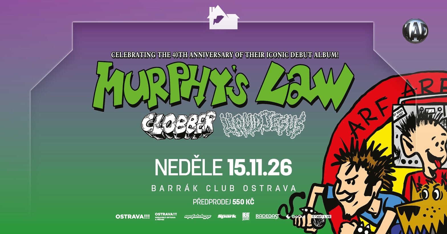 Murphy s Law, Clobber, Liquid Jesus – divadlo, Hudba a Kino, Ostrava – fotka 2