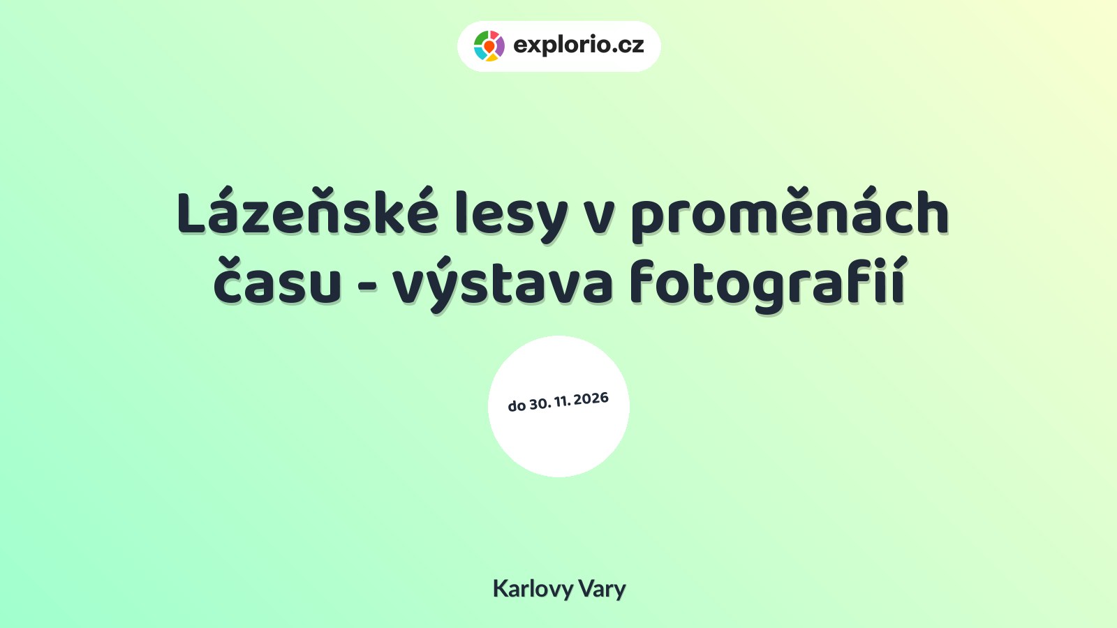 Lázeňské lesy v proměnách času - výstava fotografií – prohlídky a Muzea, Karlovy Vary