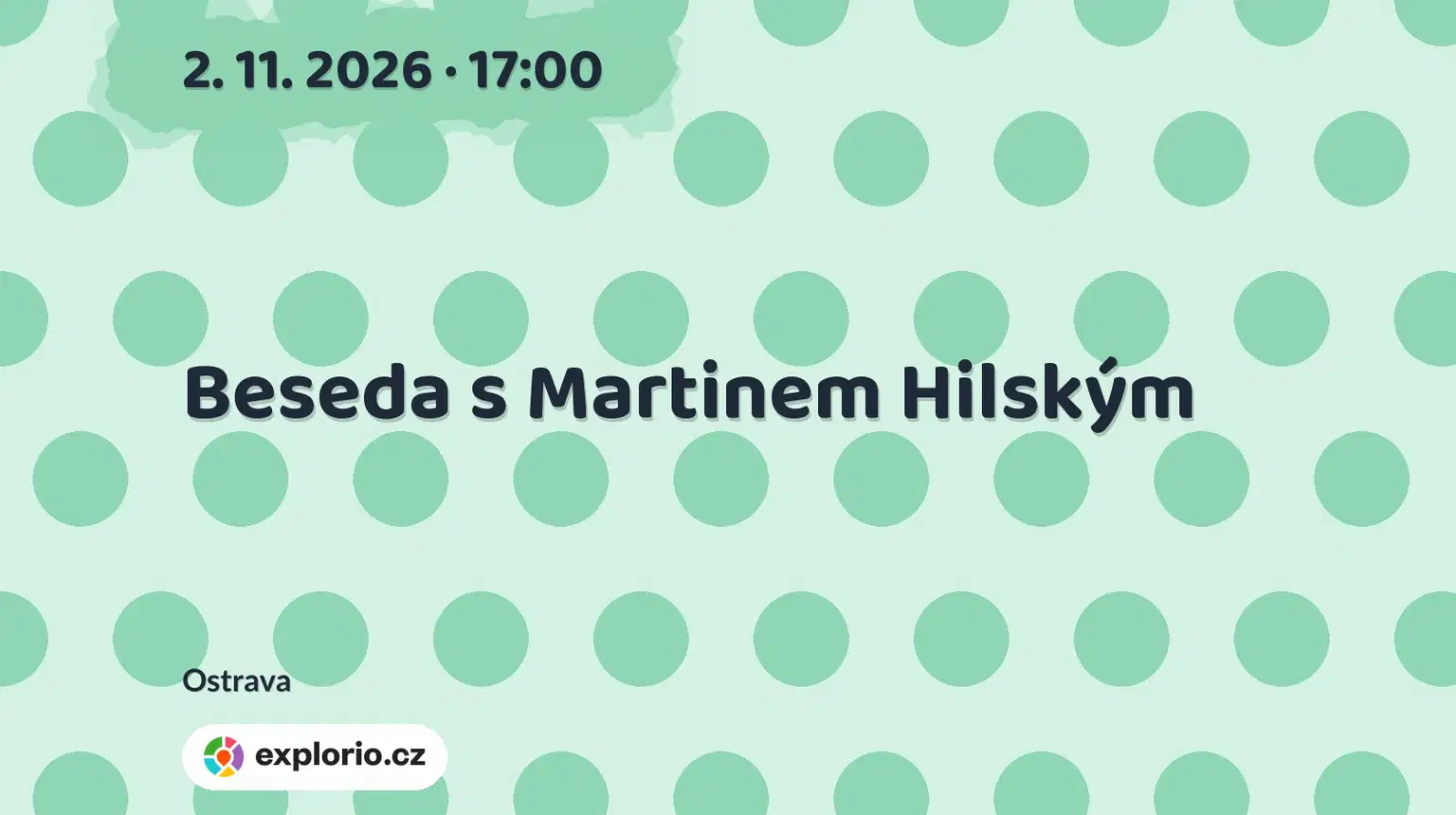 Beseda s Martinem Hilským – divadlo, Hudba a Kino, Ostrava