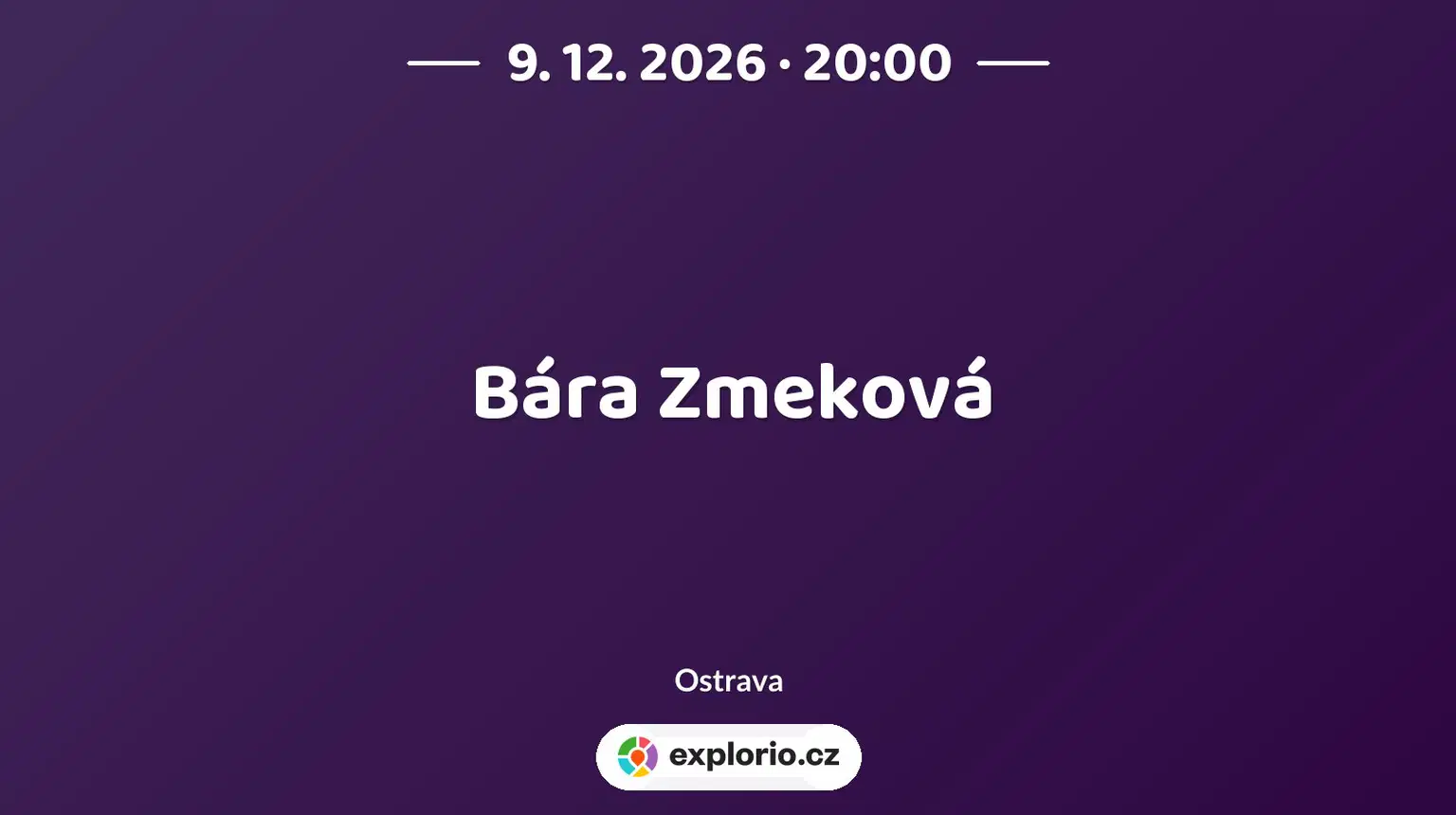 Bára Zmeková – divadlo, Hudba a Kino, Ostrava