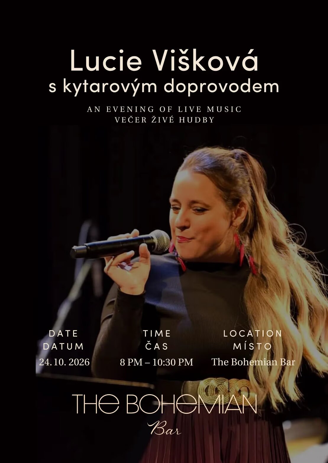 Duo Lucie Višková s kytarovým doprovodem – divadlo, Hudba a Kino, Mariánské Lázně – fotka 2