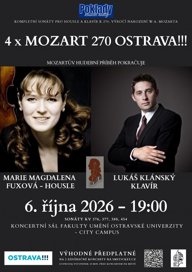 4 x Mozart 270 Ostrava!!! - Sonáty pro housle a klavír – divadlo, Hudba a Kino, Ostrava – fotka 2