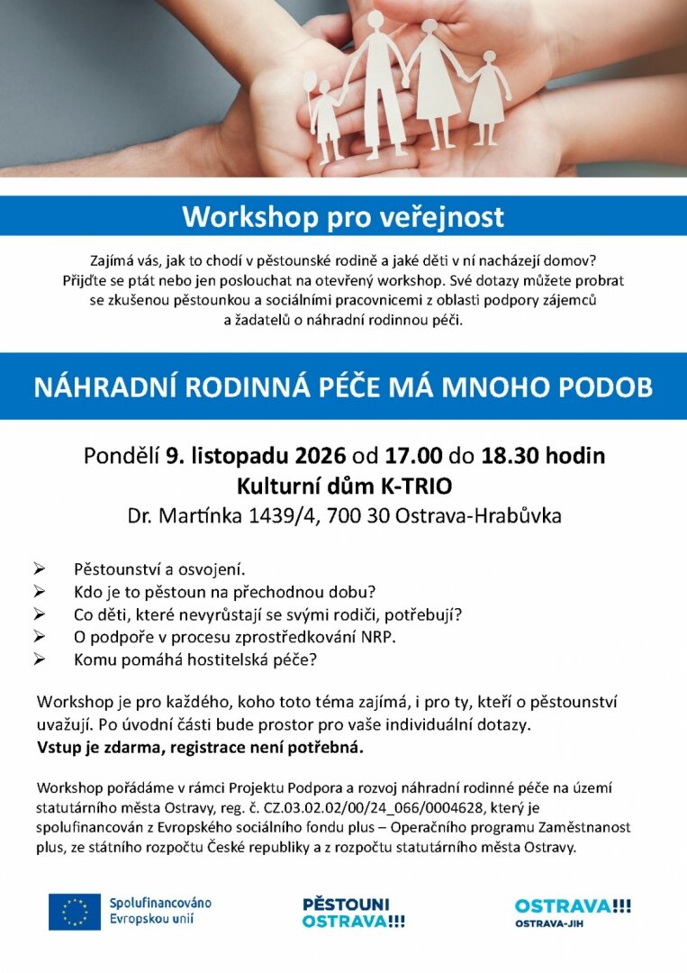 Náhradní rodinná péče má mnoho podob – tvořivé dílny a Workshopy, Ostrava – fotka 2