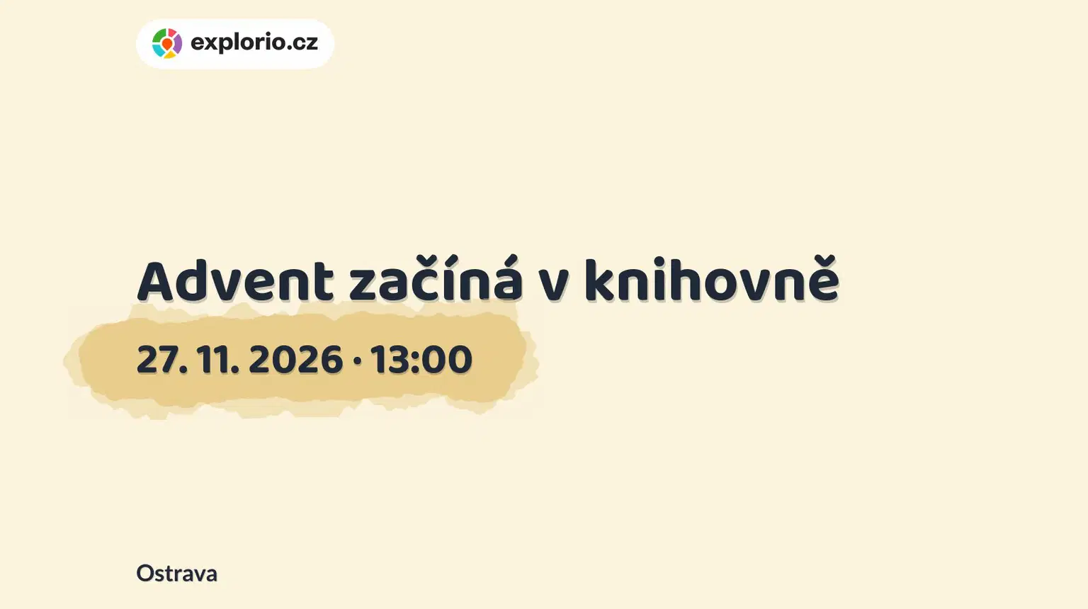 Advent začíná v knihovně – tvořivé dílny a Workshopy, Ostrava