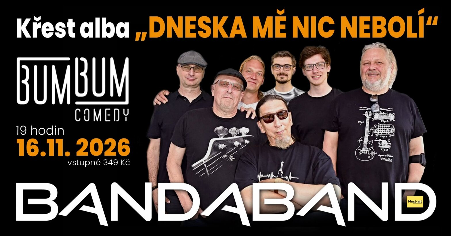 BANDABAND - Křest alba Dneska mě nic nebolí – divadlo, Hudba a Kino, Ostrava – fotka 2