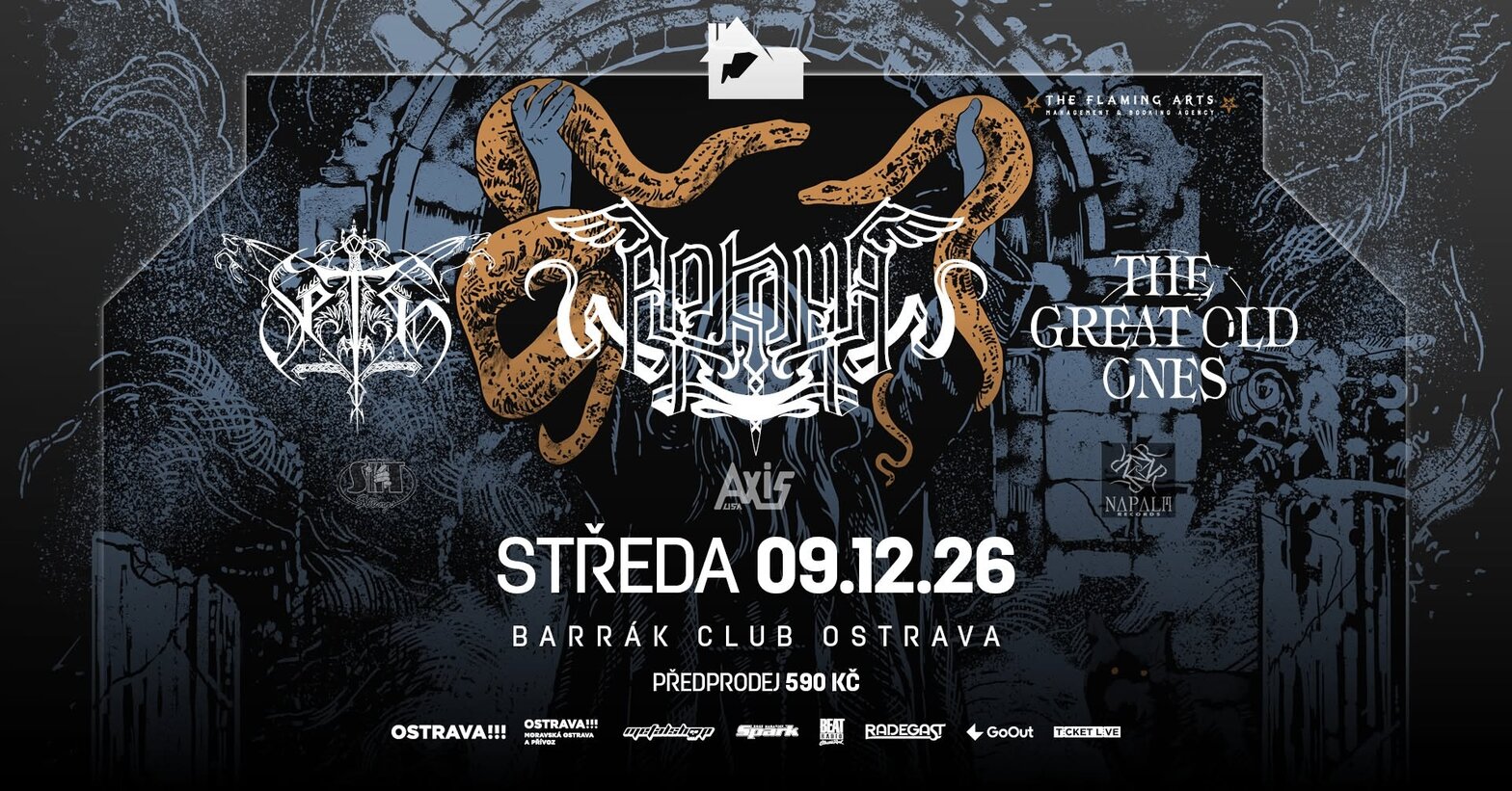 Arkona, Seth, The Great Old Ones – divadlo, Hudba a Kino, Ostrava – fotka 2