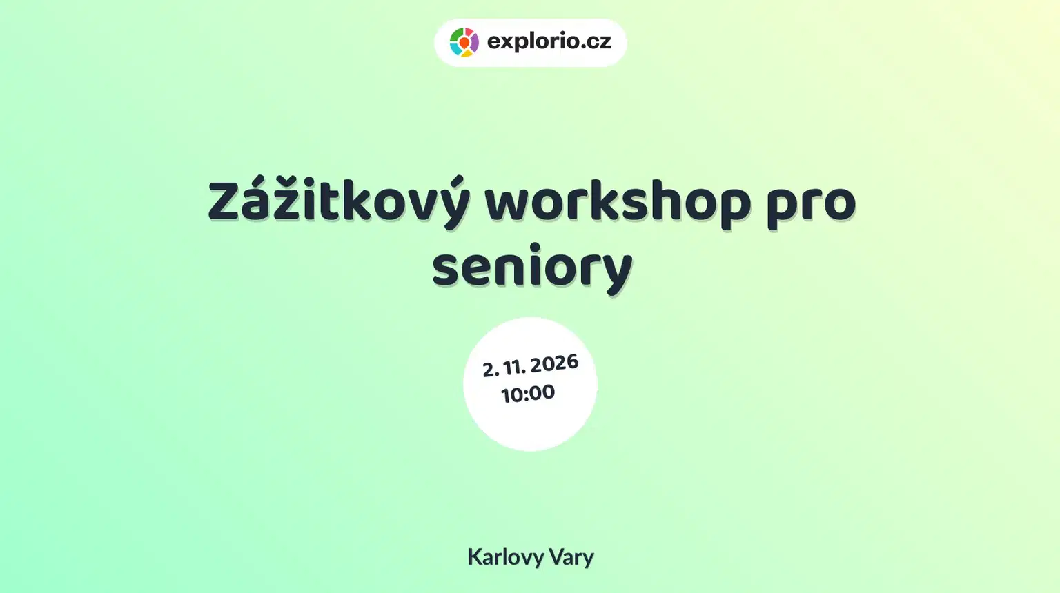 Zážitkový workshop pro seniory – tvořivé dílny a Workshopy, Karlovy Vary