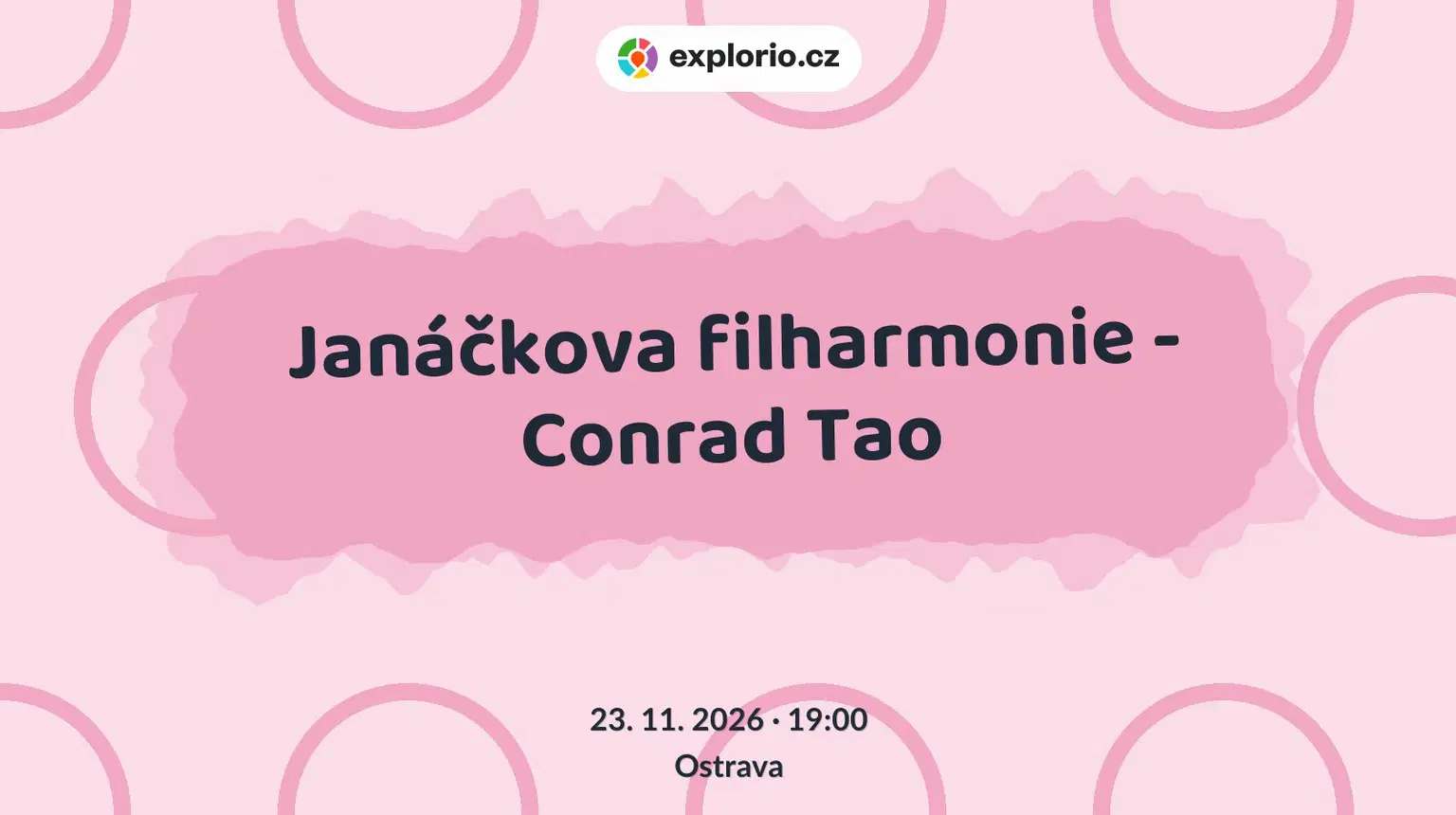 Janáčkova filharmonie - Conrad Tao – divadlo, Hudba a Kino, Ostrava