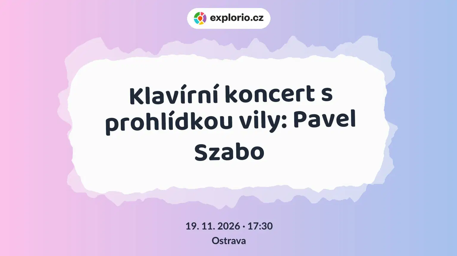 Klavírní koncert s prohlídkou vily: Pavel Szabo – divadlo, Hudba a Kino, Ostrava