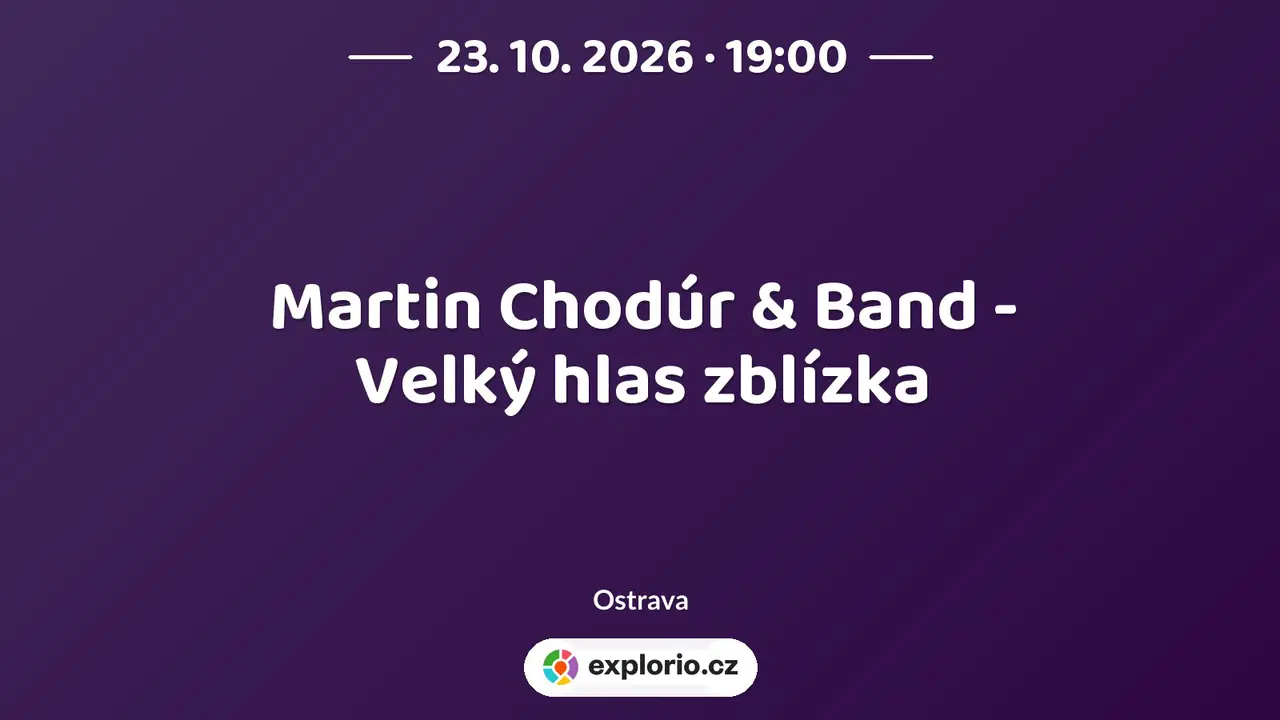 Martin Chodúr & Band - Velký hlas zblízka – divadlo, Hudba a Kino, Ostrava
