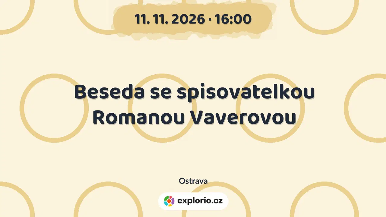 Beseda se spisovatelkou Romanou Vaverovou – divadlo, Hudba a Kino, Ostrava